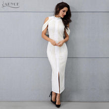 Load image into Gallery viewer, ADYCE Sexy Beadings Short Sleeve Off Shoulder Mid-Calf Runway Bodycon Party Dress - Y2280 - Testing