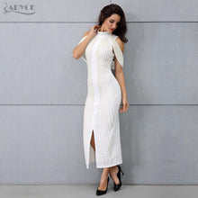 Load image into Gallery viewer, ADYCE Sexy Beadings Short Sleeve Off Shoulder Mid-Calf Runway Bodycon Party Dress - Y2280 - Testing
