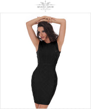 Load image into Gallery viewer, ADYCE Mini Bodycon Club Dress O-neck Mesh Sleeveless Party Bandage Dress - H1035