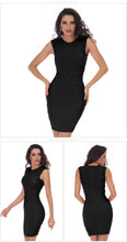 Load image into Gallery viewer, ADYCE Mini Bodycon Club Dress O-neck Mesh Sleeveless Party Bandage Dress - H1035