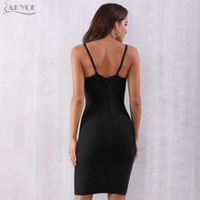 Load image into Gallery viewer, ADYCE Sequined Women Sexy Bodycon Spaghetti Strap Celebrity Black/Gold Party Dress - H5368