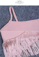 Load image into Gallery viewer, ADYCE Vestido Mini Spaghetti Strap Tassel Bodycon Bandage Fringe Party Dress - H3214