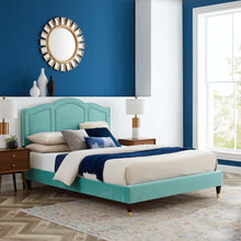 Load image into Gallery viewer, Emerson Performance Velvet King Platform Bed By Modway - MOD-6860 | Beds | Modishstore - 49