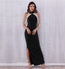 Load image into Gallery viewer, ADYCE Bandage Elegant Long Pearls Chain Bead Backless &amp; Sleeveless Evening Maxi Party Dress - Y2678