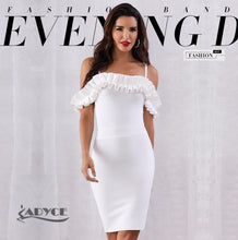 Load image into Gallery viewer, ADYCE Vestidos Verano Sexy Slash Neck Off Shoulder Ruffles Bandage Evening Party Dress - H5070