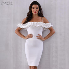 Load image into Gallery viewer, ADYCE Vestidos Verano Sexy Slash Neck Off Shoulder Ruffles Bandage Evening Party Dress - H5070