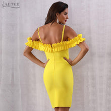 Load image into Gallery viewer, ADYCE Vestidos Verano Sexy Slash Neck Off Shoulder Ruffles Bandage Evening Party Dress - H5070