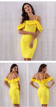 Load image into Gallery viewer, ADYCE Vestidos Verano Sexy Slash Neck Off Shoulder Ruffles Bandage Evening Party Dress - H5070