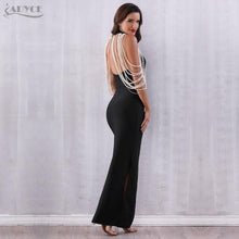 Load image into Gallery viewer, ADYCE Bandage Elegant Long Pearls Chain Bead Backless &amp; Sleeveless Evening Maxi Party Dress - Y2678