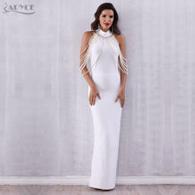 Load image into Gallery viewer, ADYCE Bandage Elegant Long Pearls Chain Bead Backless &amp; Sleeveless Evening Maxi Party Dress - Y2678