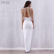 Load image into Gallery viewer, ADYCE Bandage Elegant Long Pearls Chain Bead Backless &amp; Sleeveless Evening Maxi Party Dress - Y2678