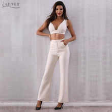 Load image into Gallery viewer, ADYCE 2 Two Pieces Sets Tops &amp; Pant Full Length Back Zipper Night Out Celebrity Evening Party Jumpsuits - Y2689