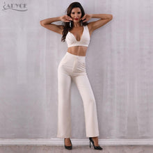 Load image into Gallery viewer, ADYCE 2 Two Pieces Sets Tops &amp; Pant Full Length Back Zipper Night Out Celebrity Evening Party Jumpsuits - Y2689